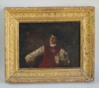 Fine antique 19th century Continental School oil painting - signed 2