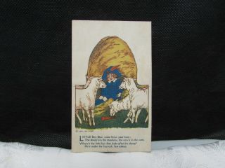 1909 Antique Advertise Trading Card Abc Bread Little Boy Blue Mother Goose Shoes