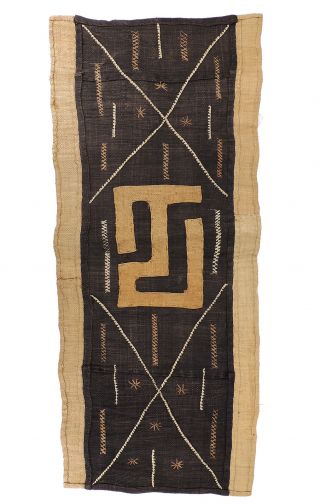 Kuba Raffia Textile Handwoven Congo African Art 34 Inch Was $69.  00