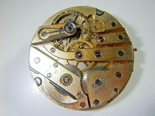 Antique Swiss Pocket Watch Movement Wolf Teeth 888 Sub - Dial 45.  30mm Vintage 1900