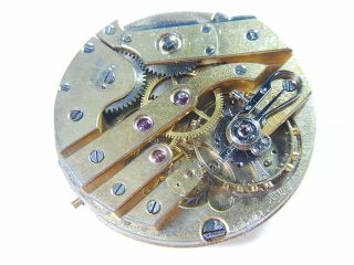 Antique Swiss Pocket Watch Movement Wolf Teeth 888 Sub - Dial 45.  30mm Vintage 1900 5