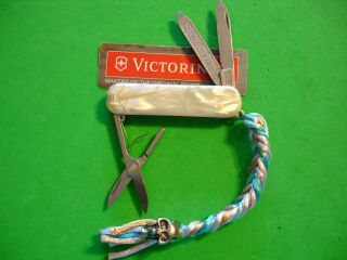 Ntsa Swiss Army Victorinox Pocket Knife Mother Of Pearl/cracked Ice Classic