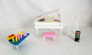 Vintage Mattel 1989 Supe Star Barbie Piano Concert Playset