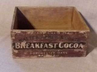 Vintage Antique Walter Baker & Co Ltd,  Dorchester,  Massachusetts Breakfast Cocoa
