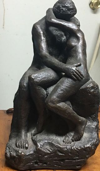 Vintage Austin Prod Inc.  Nude Couple Kissing Man Woman Sculpture Figurine