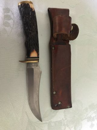 Vintage Schrade Knife And Sheath 498