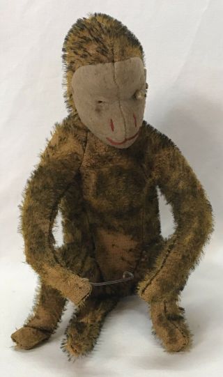 Antique Vintage Mohair Monkey Possibly Steiff Or Schuco