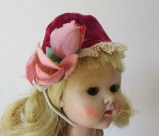 Vintage Vogue Ginny Doll Velvet Bonnet/hat