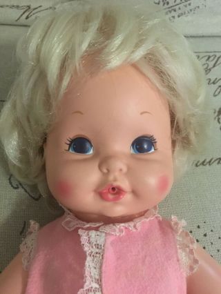 Vintage 1969 Mattel Baby Tender Love Baby Doll - Drinks & Wets Outfit 4
