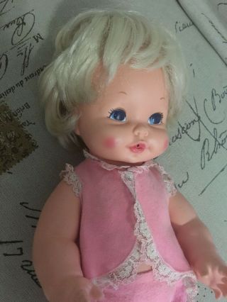 Vintage 1969 Mattel Baby Tender Love Baby Doll - Drinks & Wets Outfit 6