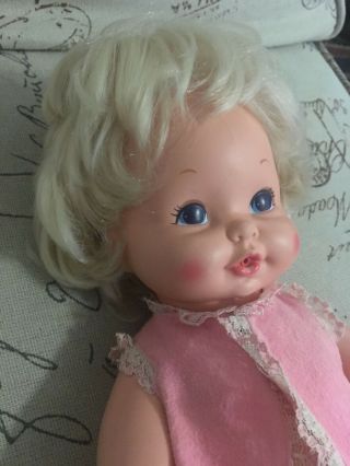 Vintage 1969 Mattel Baby Tender Love Baby Doll - Drinks & Wets Outfit 7