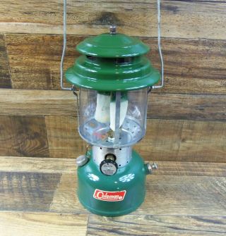 Vintage Coleman 220f Double Mantle Lantern Dated 8/66 Sunshine Of The Night