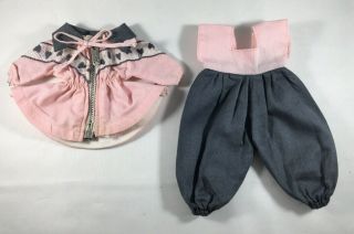 Vintage Medford Mass Tagged Pink & Gray Snowsuit W - Jacket For Ginny