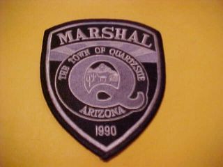 Town Of Quartzsite Arizona Marshal Police Patch Full Shoulder Size