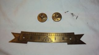 Antique Standard Electric Time Co Master Clock Brass Beat Scale Hardware 7 1/2 "