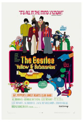 The Beatles Yellow Submarine USA Movie Poster 1967 Large Format 24x36 2