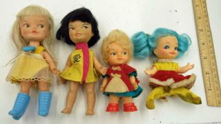 Vintage Two Remco Doll Plus 2 More & Clothes