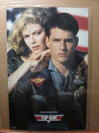 Top Gun Vintage Poster Tom Cruise Actor 1986 Movie Kelly Mcgillis Inv 2709