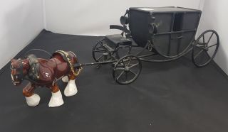 Unbranded Shire Horse And Carriage Ornament 303