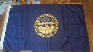 Nebraska Flag,  Vintage Dura - Lite,  Dettra Flag Co. ,  3 