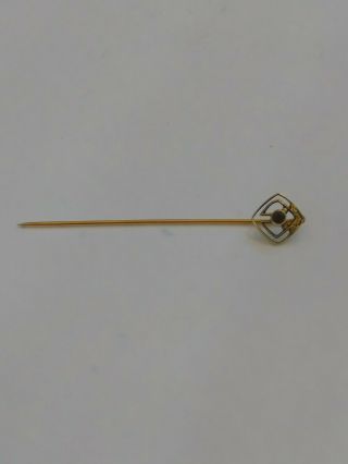 Ornate Antique Victorian 14k Gold Stick Pin Garnet ?