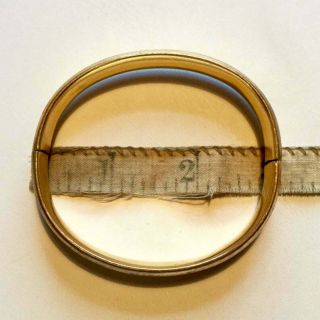 Antique Gold clamper bracelet.  10k gold fill jewelry.  Signed CLP Co Pats Pen NR 3