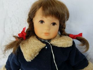 Vintage Kathe Kruse Doll Cloth Body Brunette 15 " Tall