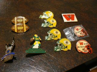 11 Wisconsin Lions Club Pins Green Bay Packers Wisconsin Badgers Pins