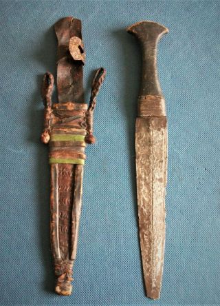 Antique - Traditional & Collectible North African Knife & Scabbard - Niger/mali?