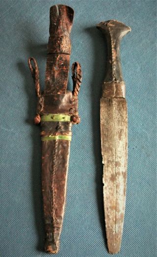 Antique - Traditional & Collectible North African Knife & Scabbard - Niger/Mali? 2