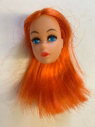 Hard To Find Vintage Barbie Color Magic Clone Head Only Orange Hair