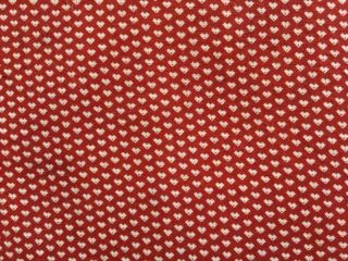 Back In Time Textiles Antique 1860 - 80 Early Red Calico Fabric