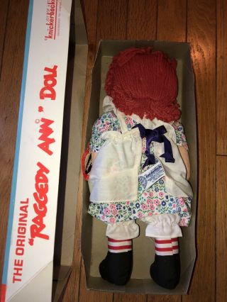 Vintage Knickerbocker RAGGEDY ANN Cloth Doll 16” MIB Tag 3