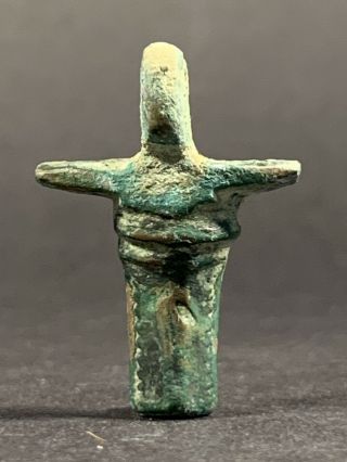 Ancient Celtic British Found Bronze Bull Head Amulet Pendant Circa 100bc - 100ad