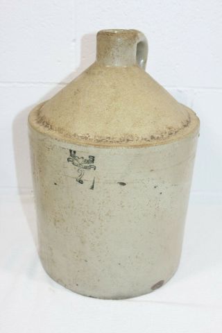 Vintage Antique Us Standard Stoneware Pottery 2 Gallon Crock Liquor Jug