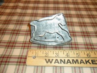 Unusual Antique Primitive Tin Rocking Horse Cookie Cutter With Handle