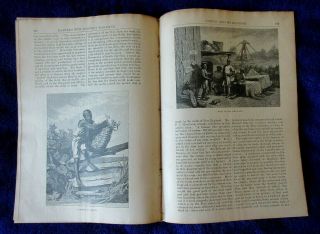 1881 Cotton in US South w multiple Af - Am illus,  article Telegraph both antique 3