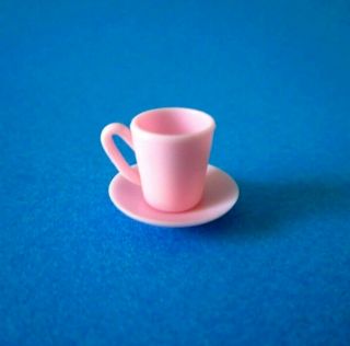Vintage Barbie Pink Cup & Saucer Hostess Set (1965) Invitation To Tea Nm