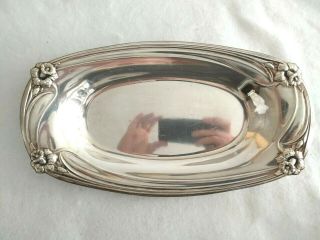 Vtg Rogers Bros 13 " Daffodil Flower Silver Plate Serving Dish 9919 Bread Tray