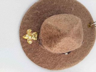Boy Scout Thai HAT Key Chain realistic gift cowboy souvenir brown Leather tiger 3