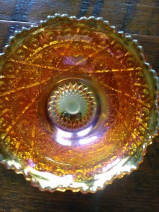 Carnival glass bowl orange glass antique vintage small home decoration 3