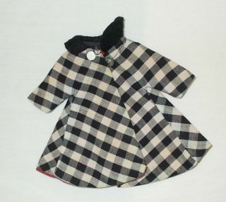Vintage 8 " Ac Betsy Mccall Town & Country Checked Coat B - 42 1950s