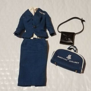 Vintage Barbie Doll American Airlines Stewardess Flight Attendant Outfit