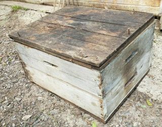 Antique Honey Bee Hive Keeping Wood Box Assembly All