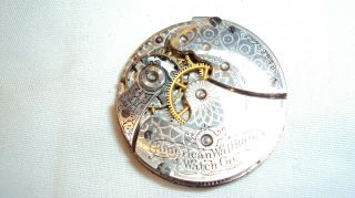 Antique Waltham B.  Olbricht Seaside 0 Size 7j Pocket Watch Movement Good Balance