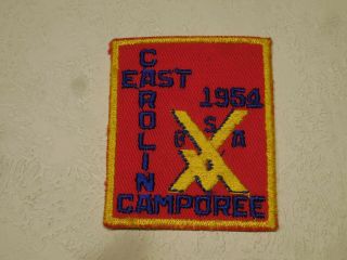 Vintage Bsa East Carolina Council - 1954 Camporee Pocket Patch -