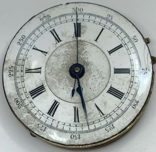 Antique Swiss Split Center Second Chronograph Pocket Watch Movement 33 Mm F1891