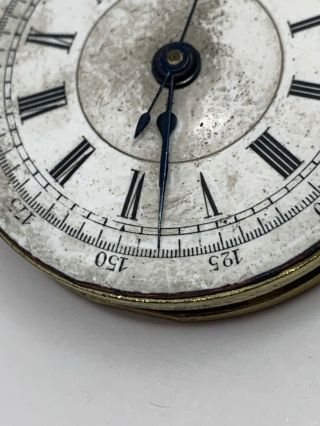 Antique Swiss Split Center Second Chronograph Pocket Watch Movement 33 Mm F1891 2