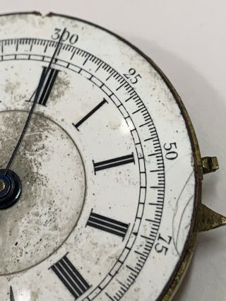 Antique Swiss Split Center Second Chronograph Pocket Watch Movement 33 Mm F1891 3