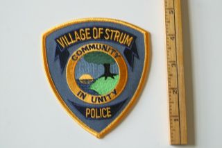 Wi: Village Of Strum Police Patch